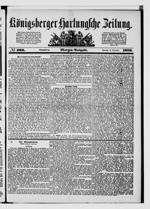 Königsberger Hartungsche Zeitung vom 12.11.1882