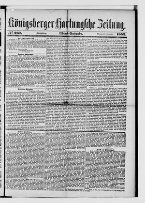 Königsberger Hartungsche Zeitung vom 13.11.1882