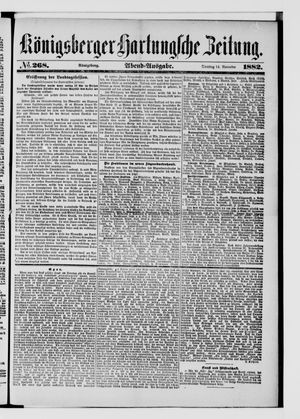 Königsberger Hartungsche Zeitung vom 14.11.1882