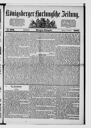 Königsberger Hartungsche Zeitung vom 17.11.1882