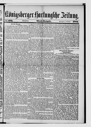 Königsberger Hartungsche Zeitung vom 18.11.1882