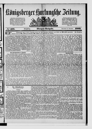 Königsberger Hartungsche Zeitung vom 25.11.1882