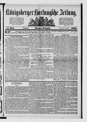 Königsberger Hartungsche Zeitung vom 26.11.1882