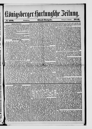 Königsberger Hartungsche Zeitung vom 27.11.1882