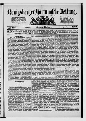 Königsberger Hartungsche Zeitung vom 28.12.1882