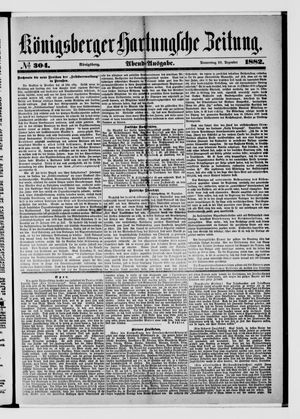 Königsberger Hartungsche Zeitung vom 28.12.1882
