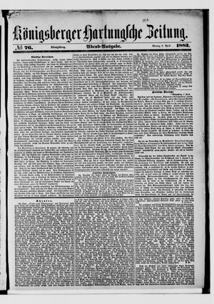 Königsberger Hartungsche Zeitung on Apr 2, 1883