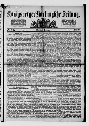 Königsberger Hartungsche Zeitung vom 03.04.1883