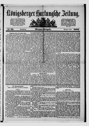 Königsberger Hartungsche Zeitung vom 04.04.1883