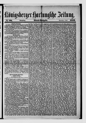 Königsberger Hartungsche Zeitung vom 05.04.1883
