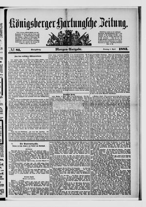 Königsberger Hartungsche Zeitung vom 08.04.1883