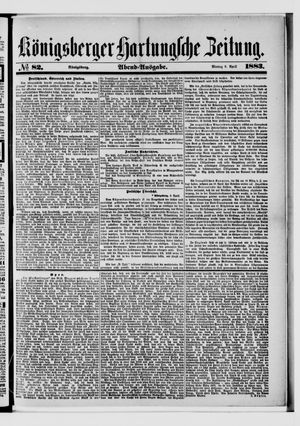 Königsberger Hartungsche Zeitung vom 09.04.1883
