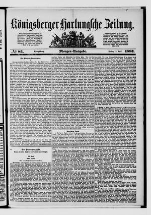 Königsberger Hartungsche Zeitung vom 13.04.1883
