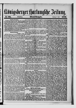 Königsberger Hartungsche Zeitung on Apr 17, 1883