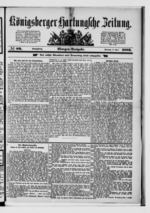 Königsberger Hartungsche Zeitung vom 18.04.1883