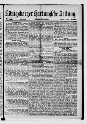 Königsberger Hartungsche Zeitung vom 21.04.1883