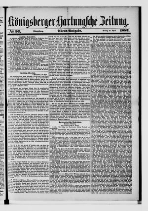 Königsberger Hartungsche Zeitung vom 23.04.1883