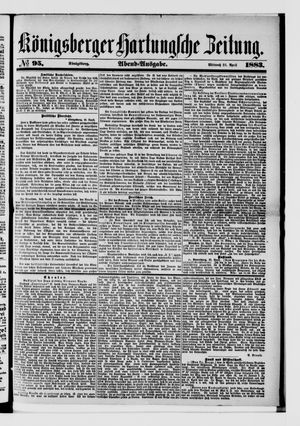 Königsberger Hartungsche Zeitung vom 25.04.1883