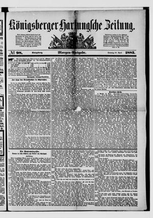 Königsberger Hartungsche Zeitung on Apr 29, 1883