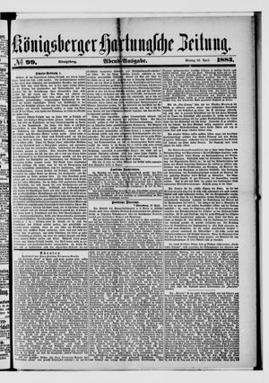 Königsberger Hartungsche Zeitung vom 30.04.1883