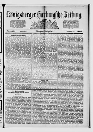 Königsberger Hartungsche Zeitung on May 9, 1883