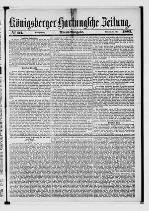 Königsberger Hartungsche Zeitung on May 16, 1883