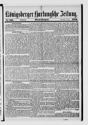 Königsberger Hartungsche Zeitung on Jun 16, 1883