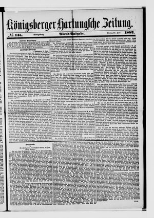 Königsberger Hartungsche Zeitung on Jun 25, 1883
