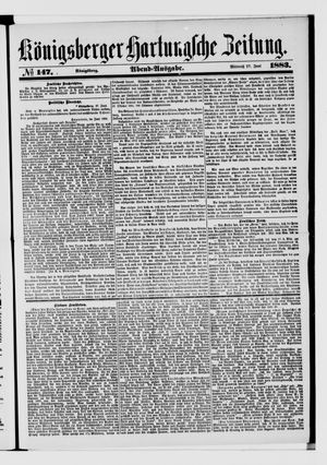 Königsberger Hartungsche Zeitung vom 27.06.1883