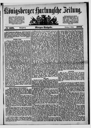 Königsberger Hartungsche Zeitung on Oct 2, 1883