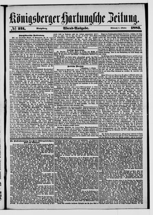 Königsberger Hartungsche Zeitung on Oct 3, 1883