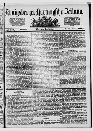 Königsberger Hartungsche Zeitung vom 06.10.1883