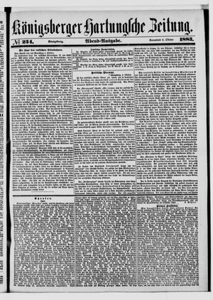 Königsberger Hartungsche Zeitung vom 06.10.1883