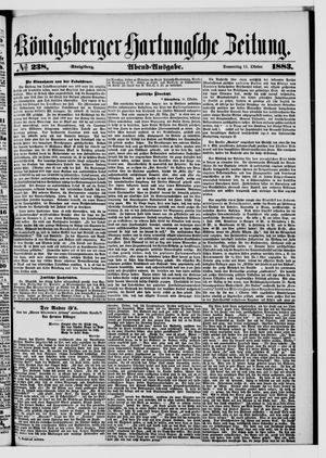Königsberger Hartungsche Zeitung vom 11.10.1883