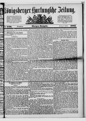 Königsberger Hartungsche Zeitung vom 14.10.1883