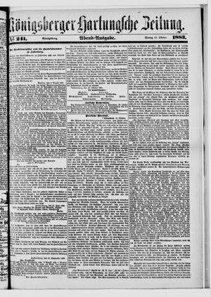 Königsberger Hartungsche Zeitung vom 15.10.1883