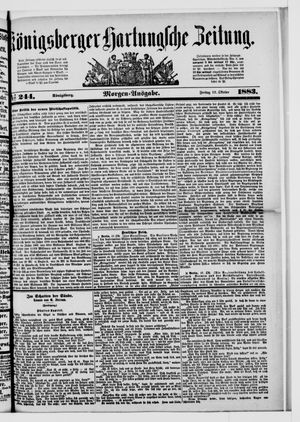 Königsberger Hartungsche Zeitung on Oct 19, 1883