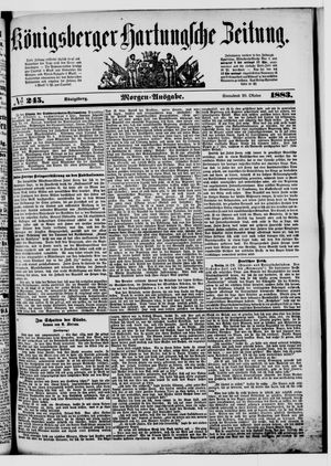 Königsberger Hartungsche Zeitung vom 20.10.1883