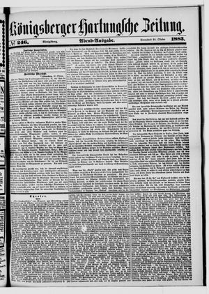 Königsberger Hartungsche Zeitung vom 20.10.1883
