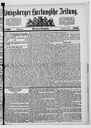 Königsberger Hartungsche Zeitung vom 24.10.1883