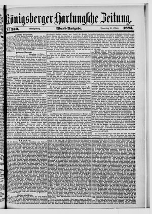 Königsberger Hartungsche Zeitung vom 25.10.1883