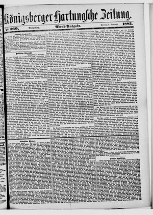 Königsberger Hartungsche Zeitung vom 06.11.1883