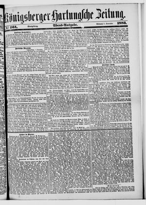 Königsberger Hartungsche Zeitung vom 07.11.1883