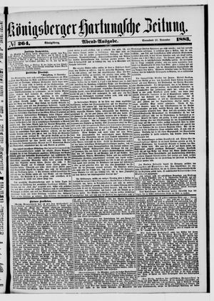 Königsberger Hartungsche Zeitung on Nov 10, 1883