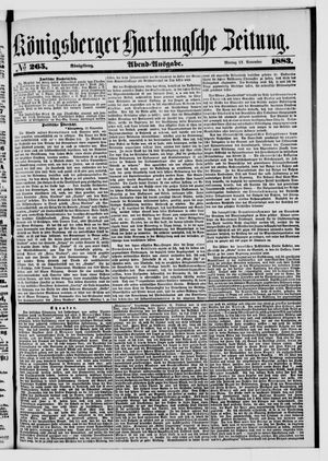 Königsberger Hartungsche Zeitung on Nov 12, 1883