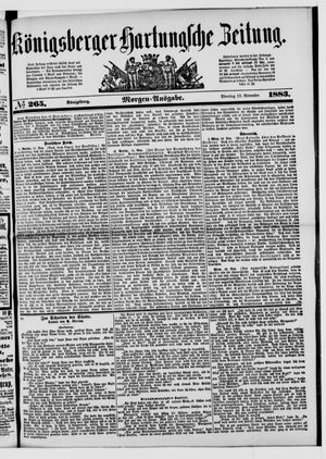Königsberger Hartungsche Zeitung vom 13.11.1883
