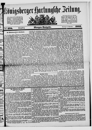 Königsberger Hartungsche Zeitung vom 18.11.1883
