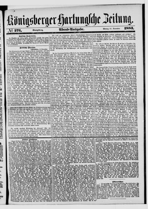 Königsberger Hartungsche Zeitung vom 19.11.1883