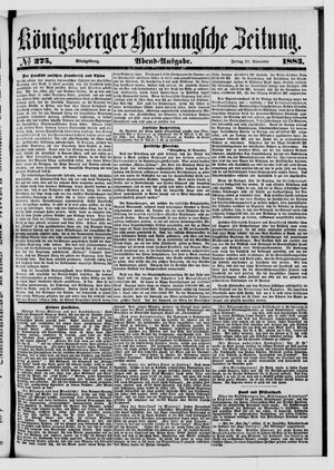 Königsberger Hartungsche Zeitung vom 23.11.1883