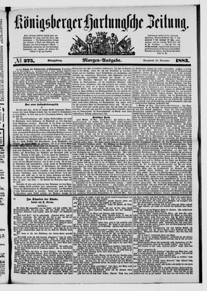 Königsberger Hartungsche Zeitung vom 24.11.1883